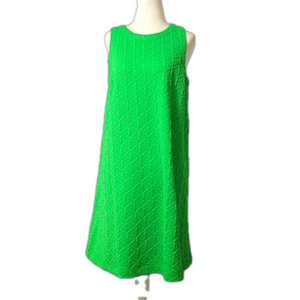 CROWN & IVY kelly green sleeveless trapeze style dress, sexy comfort, Size S